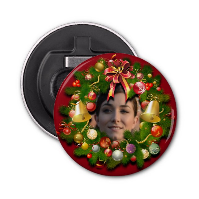 Décapsuleur Couronne de Noël personnalisable (Devant)