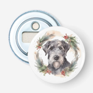 Décapsuleur Couronne de Noël Wolfhound Chien de fête