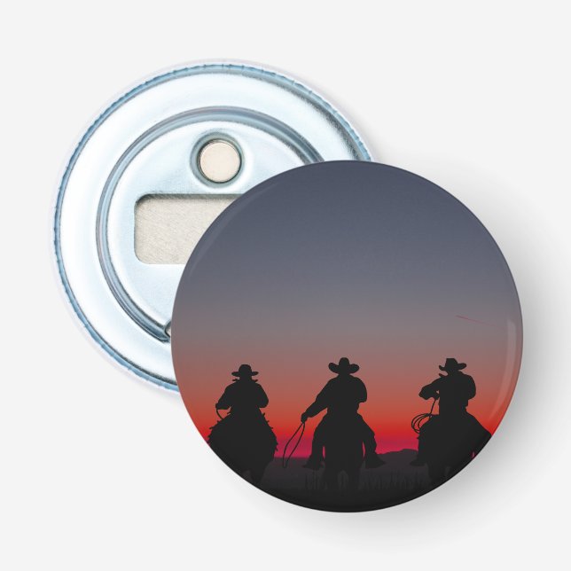 Décapsuleur cowboy au coucher du soleil (Devant)