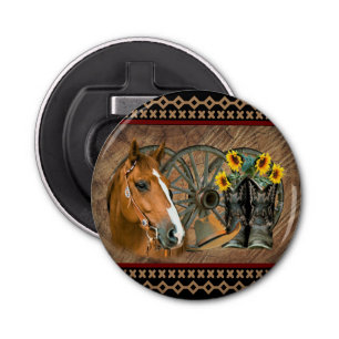 Décapsuleur Cowboy de Western Horse Cowboy Cowboy Hat Wagon Wh