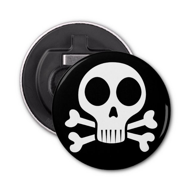 Décapsuleur Crâne éffrayant sur un arrière - plan noir (Devant)