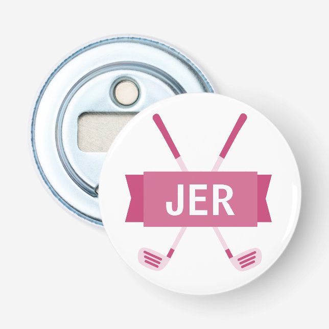 Décapsuleur Croix personnalisée avec monogramme Club Pink Ladi (Devant)