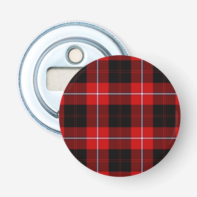 Décapsuleur Cunningham Tartan rouge noir (Devant)