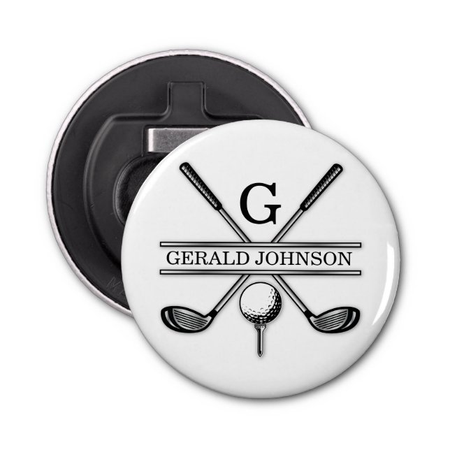 Décapsuleur Custom Elegant Golf Monogram (Devant)