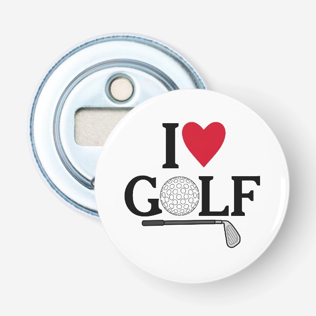 Décapsuleur Customizable I love Golf (Devant)