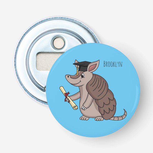 Décapsuleur Cute armadillo avec dessin animé de la casquette d (Devant)