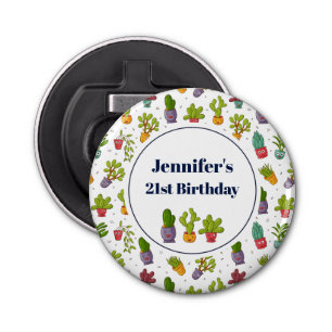 Décapsuleur Cute Cactus Nature Succulents Motif Anniversaire