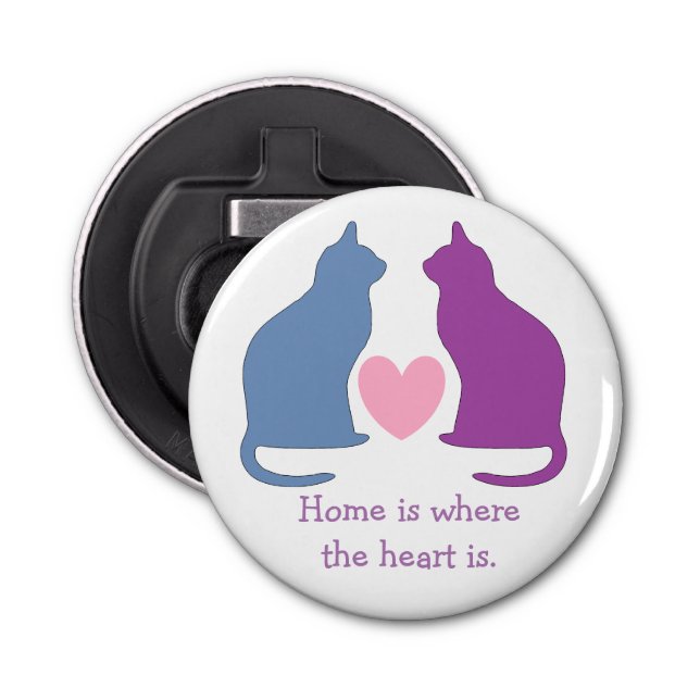 Décapsuleur Cute Cats et Coeur Texte personnalisé (Devant)