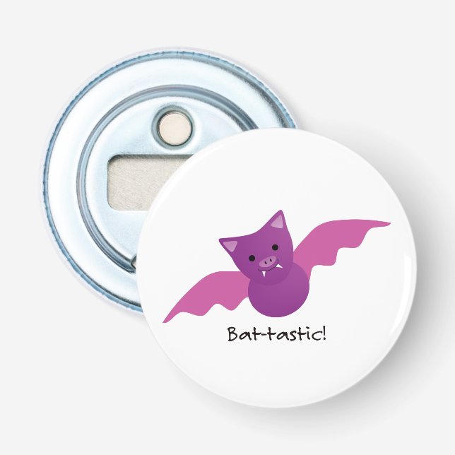 Décapsuleur Cute chauve chauve-souris rose batastique (Devant)