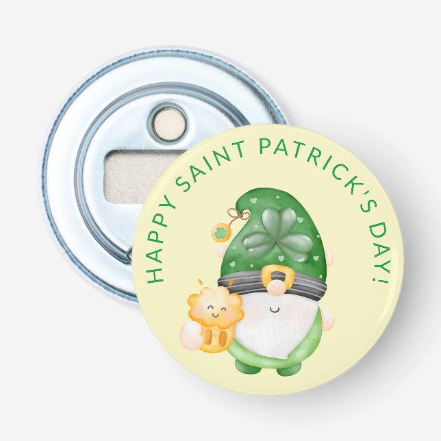 Décapsuleur Cute Gnome Joyeux Saint Patrick's Day Party (Devant)