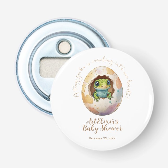 Décapsuleur Cute Kawaii Gecko Lizard Baby shower d'oeufs (Devant)