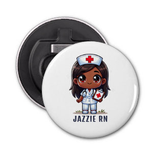 Décapsuleur Cute Manga Black Nurse Caricature Personnalisée