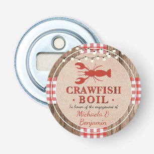 Décapsuleur Cute Rustic Crawfish Bouillir Fiançailles de la fê