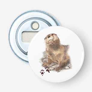 Décapsuleur Cute Watercolor Otter Faune Art animal