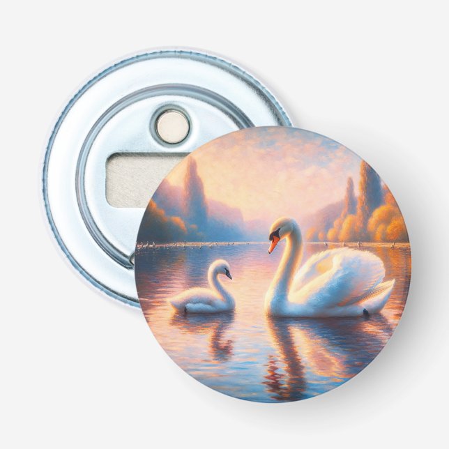 Décapsuleur Cygnet et cygne (Devant)