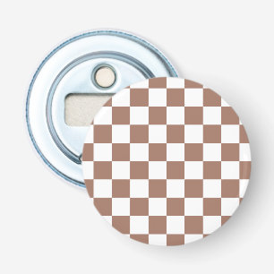 Décapsuleur Damas géométriques marron blanc rétro