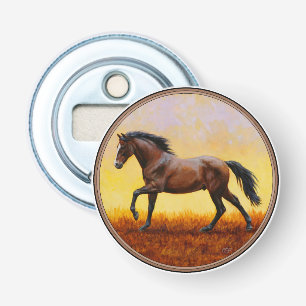 Décapsuleur Dark Bay Stallion Horse Galloping