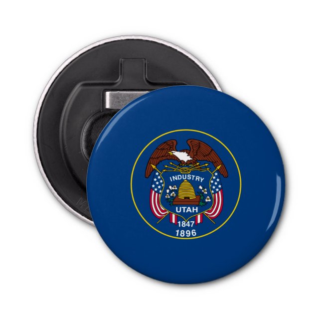Décapsuleur Décor de conception de drapeau d'état de l'Utah (Devant)