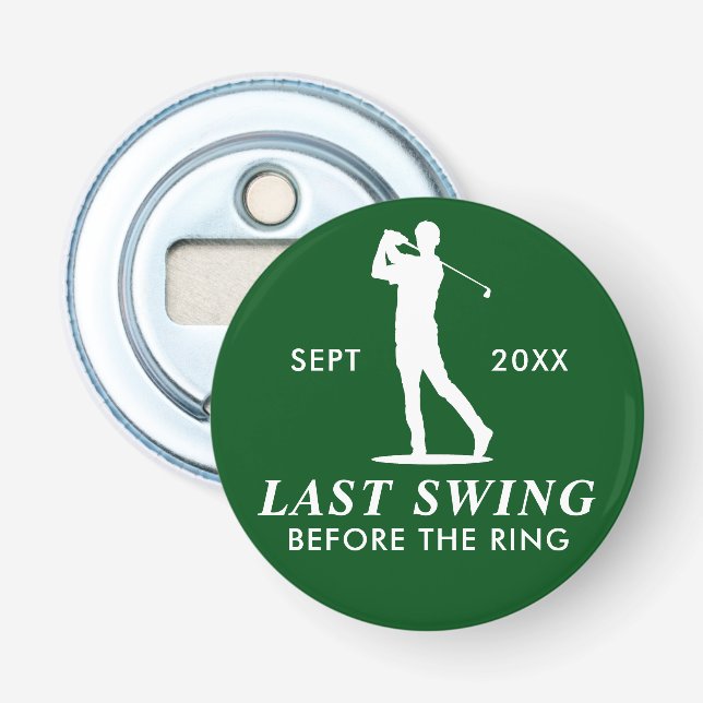 Décapsuleur Dernier Tour de Swing avant le Golf Bachelor de l' (Devant)