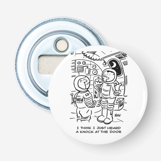 Décapsuleur Des astronautes à bord d'un vaisseau spatial enten (Devant)