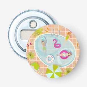 Décapsuleur Des filles et des garçons du bikini jouant au jeu 