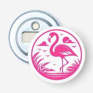 Décapsuleur Design de cercle d'été flamant rose-68730