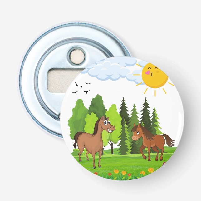 Décapsuleur Design de petits chevaux pour les enfants (Devant)