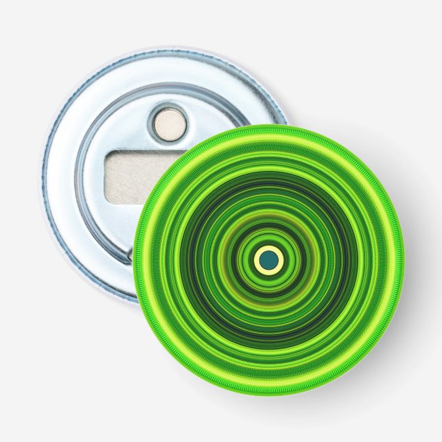 Décapsuleur Design Mandala vert géométrique-64555 (Devant)