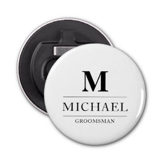 Décapsuleur Design moderne Groomsmen Cadeaux Monogramme Best M