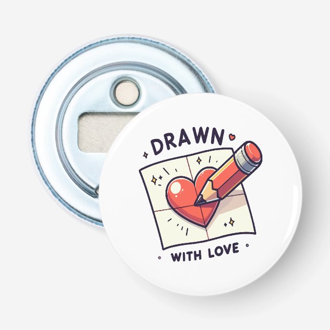 Décapsuleur Dessin avec amour (Devant)