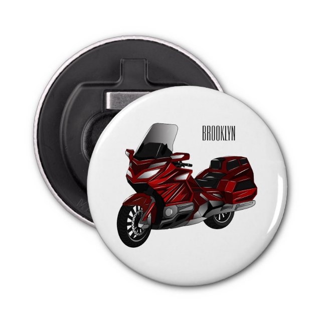 Décapsuleur Dessin de moto de tourisme (Devant)