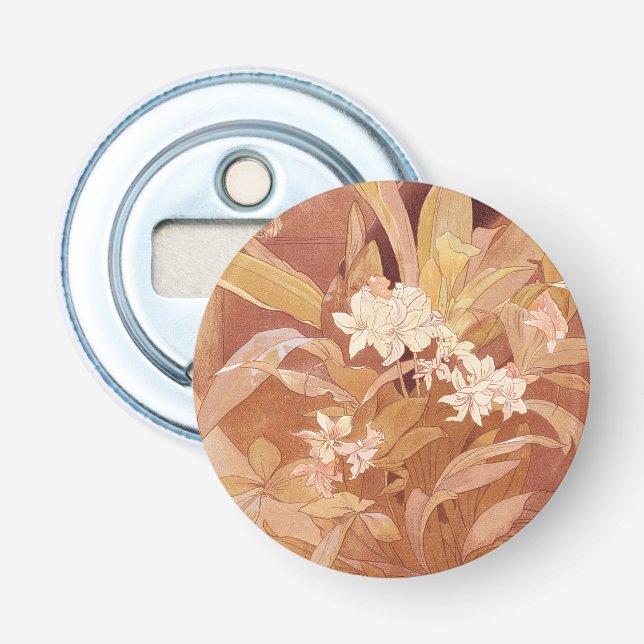 Décapsuleur Détail floral Art nouveau d'Alphonse Mucha (Devant)