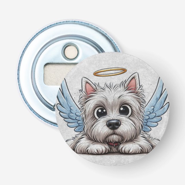 Décapsuleur DigiPups West Highland Terrier Dog Beach Scene (Devant)