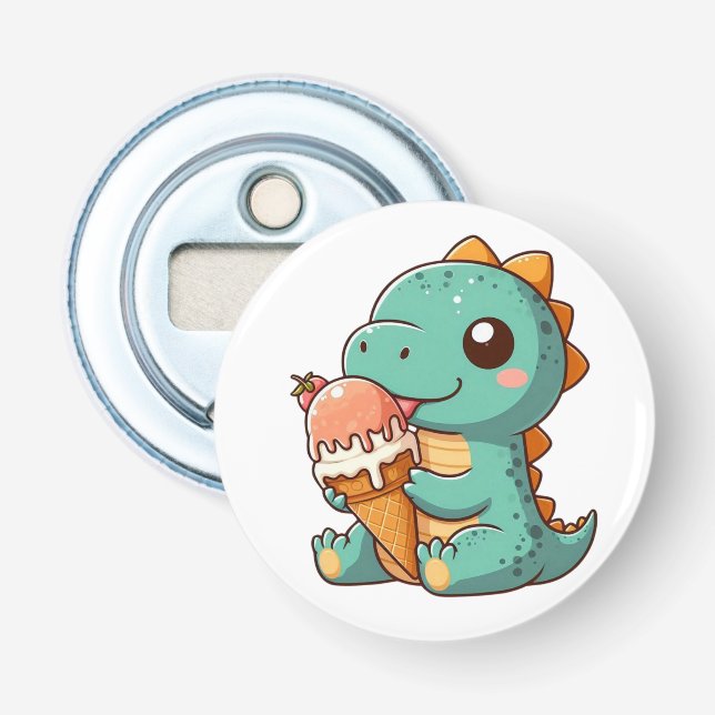Décapsuleur Dino mignonne de glace mangeur (Devant)