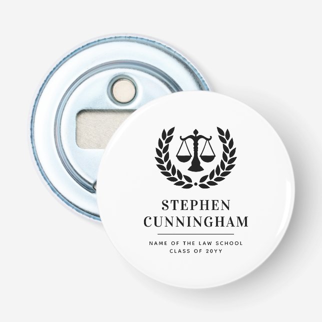 Décapsuleur Diplôme de droit moderne personnalisé (Devant)