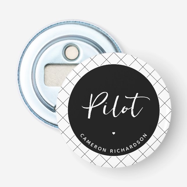 Décapsuleur Diplôme d'études de pilotage sur mesure élégant (Devant)