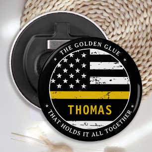 Décapsuleur Dispatcher 911 personnalisé de la ligne d'or mince