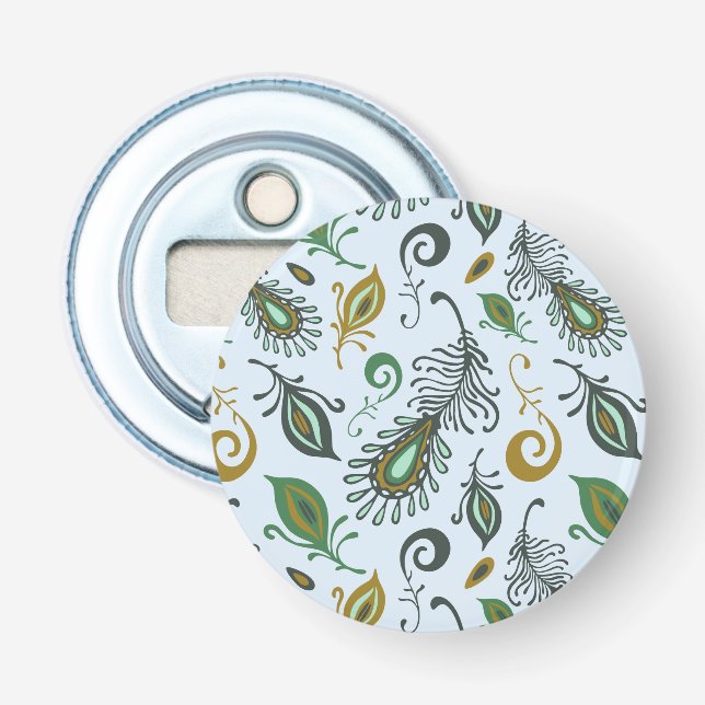 Décapsuleur Diverses plumes colorées (Devant)