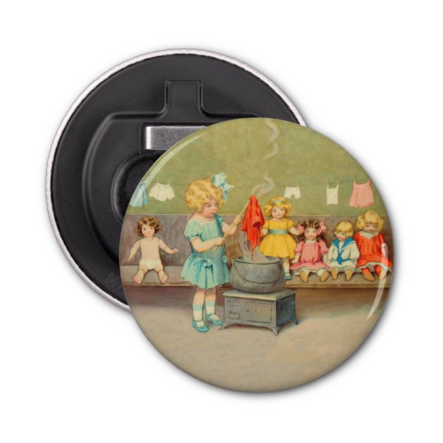 Décapsuleur Dolly Lave fille Vintage Jouer Poupées mignonne (Devant)