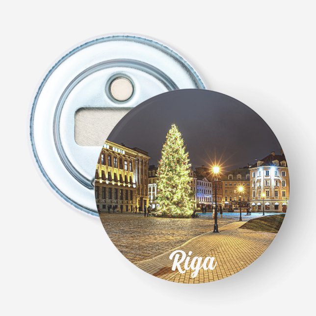 Décapsuleur Dôme Carré avec sapin de Noël à Riga (Devant)