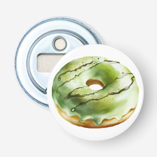 Décapsuleur Donut rétro - Glace verte
