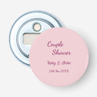 Décapsuleur douche de couple rose violet pastel mariage nom da
