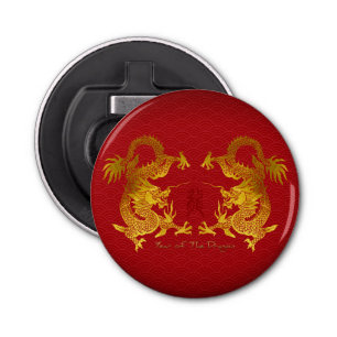 Décapsuleur Dragon chinois d'or avec vieux Ideogramme RBO