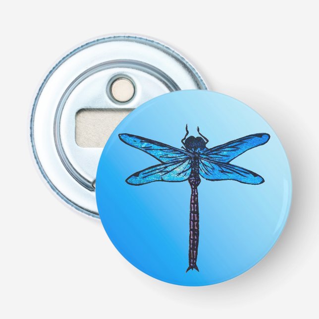 Décapsuleur Dragonfly japonaise vintage, bleu saphir (Devant)