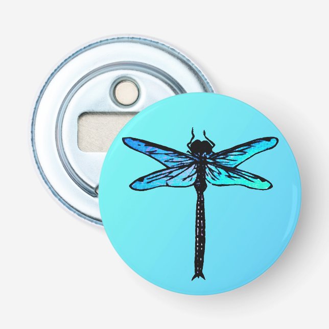 Décapsuleur Dragonfly japonaise vintage, bleu turquoise (Devant)