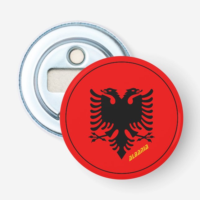 Décapsuleur Drapeau albanais patriote, Parti d'Albanie (Devant)