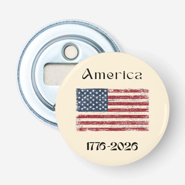 Décapsuleur Drapeau américain 1776 à 2026 États-Unis 250e anni (Devant)