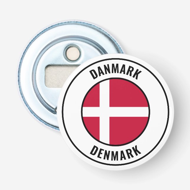 Décapsuleur Drapeau Danemark magnifique Patriotic Bottle Ouvri (Devant)