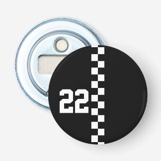 Décapsuleur Drapeau De Course Personnalisé Noir Et Blanc