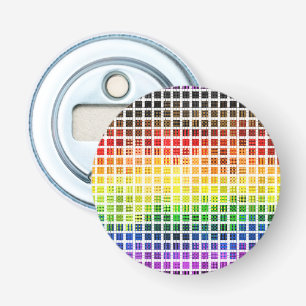 Décapsuleur Drapeau de fierté gay arc-en-ciel coloré à carreau